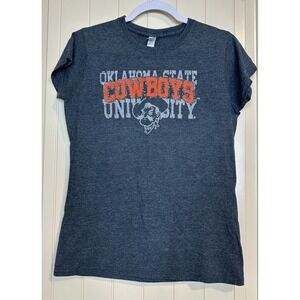 Oklahoma State Cowboys‎ Pistol Pete OSU womens short sleeve t-shirt, sz L *READ
